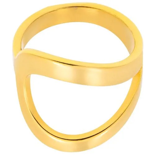 Кольцо Kalinka modern story, размер 16, желтый, золотой