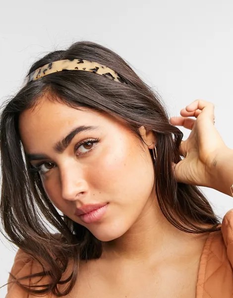 Ободок на голову черепахового цвета ASOS DESIGN-Коричневый цвет