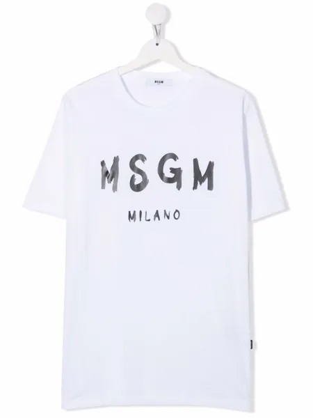 MSGM Kids футболка с логотипом
