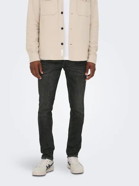 Узкие черные джинсы Loom Only & Sons, черный
