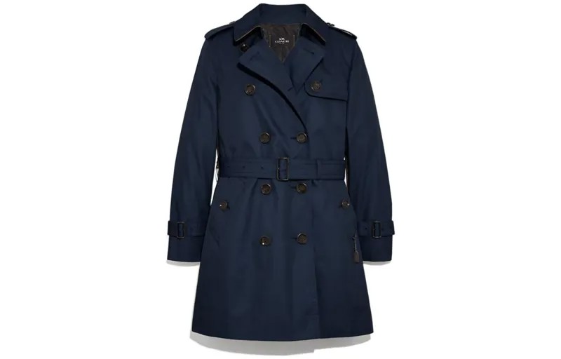 Женский тренч COACH, цвет Blue