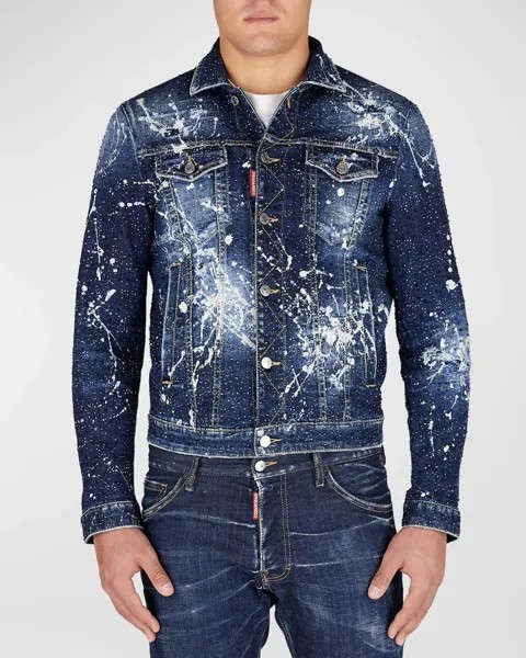 Мужская куртка Dan Jean со стразами Dsquared2, цвет Navy/Blue