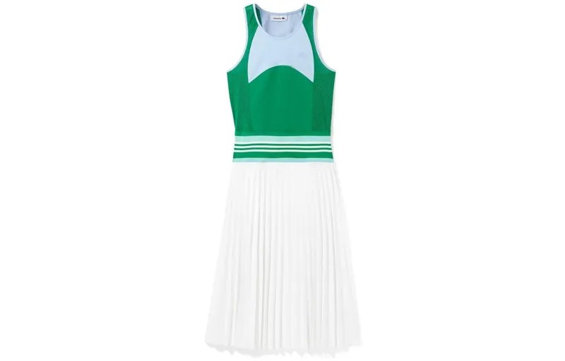 Платье без рукавов женское зеленое Lacoste