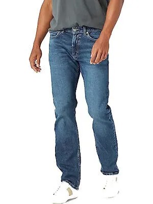Мужские синие прямые джинсы LEE, эластичные, облегающие джинсы 36W\36L