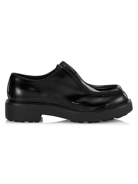 Кожаные туфли на шнуровке Prada, черный