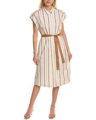 Платье-рубашка Peserico с завязкой на талии женское коричневое 46