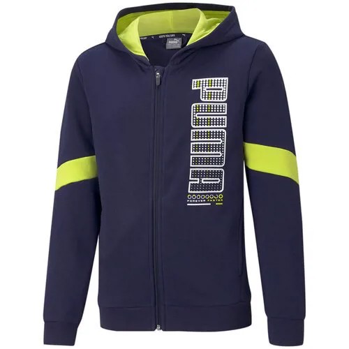 Джемпер Puma Active Sports Full-Zip Hoodie Tr B Peaco Синий 152 58586106