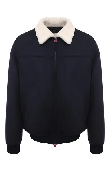 Кашемировый бомбер с меховой подкладкой Kiton