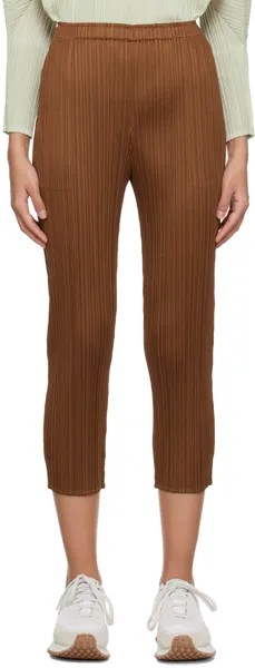Коричневые февральские брюки Monthly Colors Pleats Please Issey Miyake