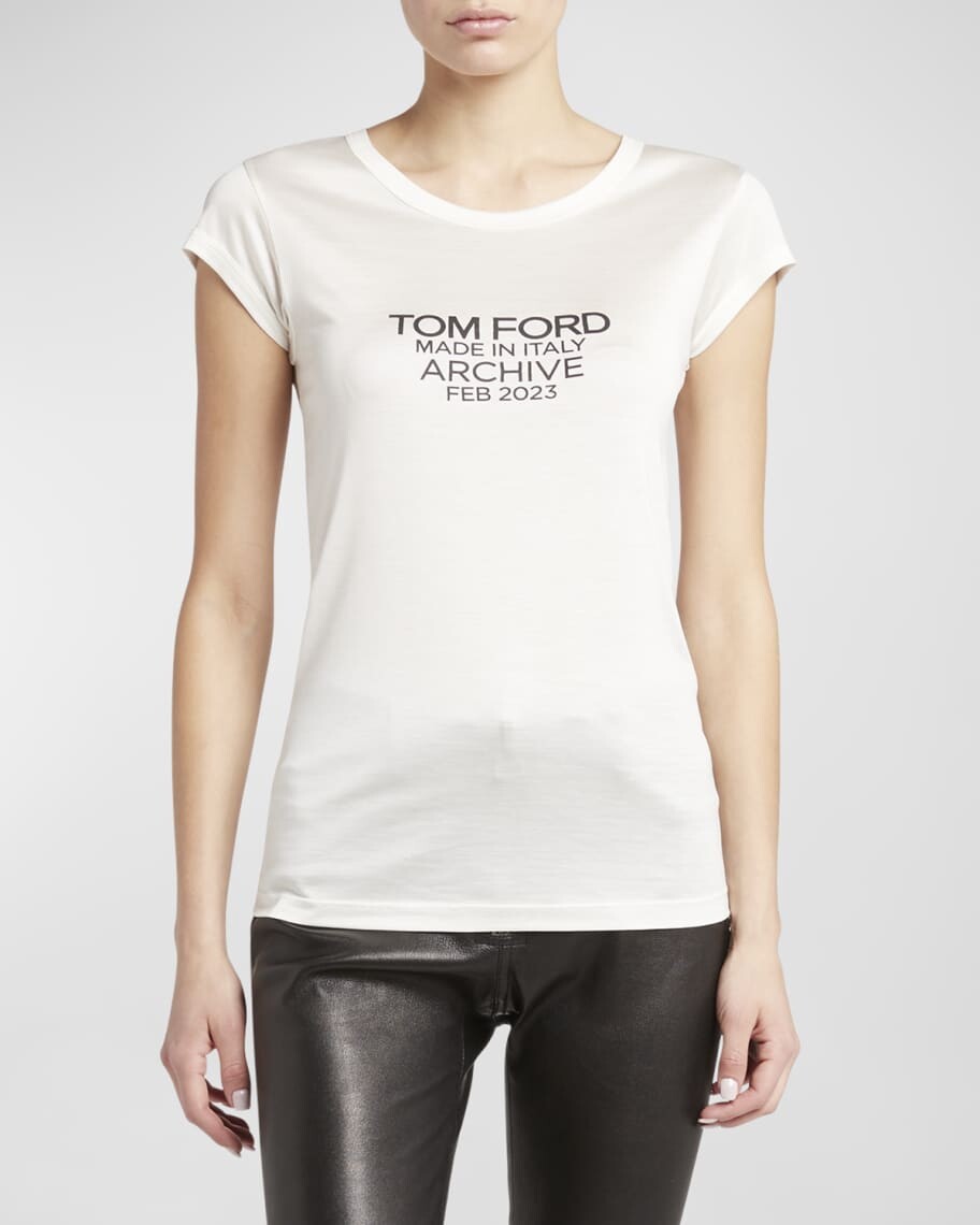 Футболка с короткими рукавами и графическим логотипом TOM FORD