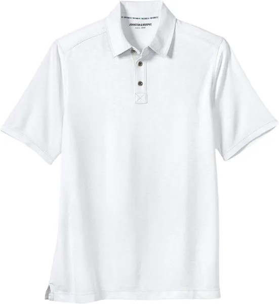 Рубашка-поло Vintage Slub Polo Johnston & Murphy, белый