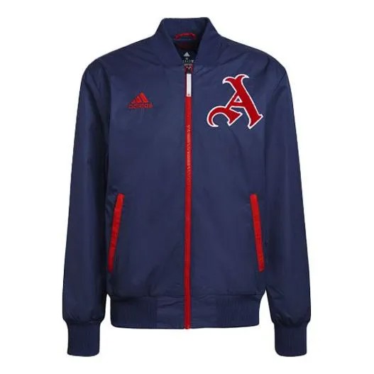 Куртка Adidas Afc Lny Bomber New Year's Edition Arsenal Soccer/Football logo Sports Navy Blue, Синий