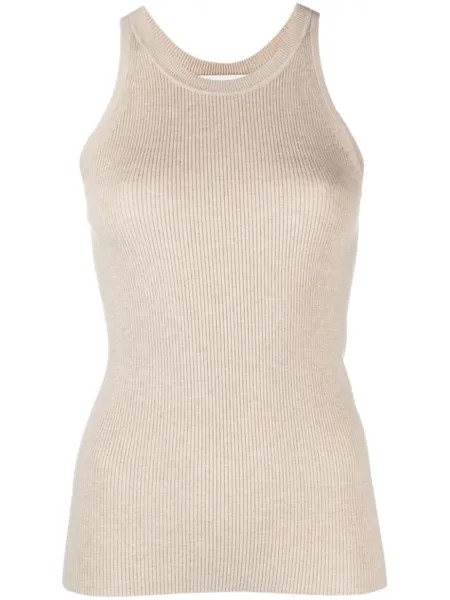 ISABEL MARANT топ Merry в рубчик, нейтральный цвет