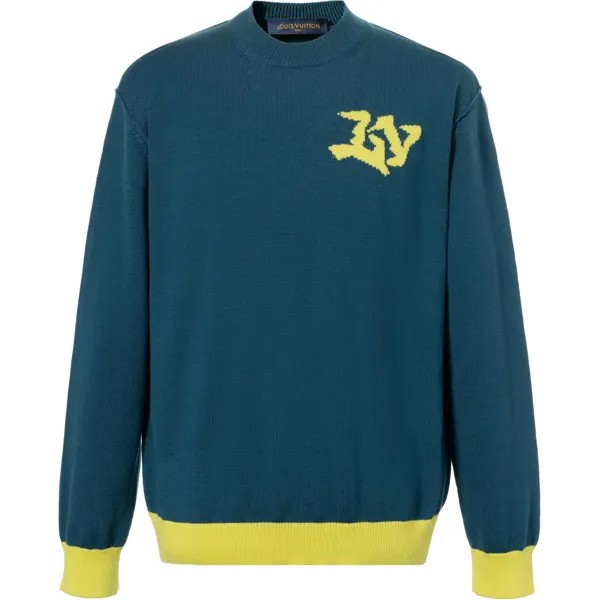 Новые квартальные продукты LV Sweater Men Louis Vuitton, зеленый