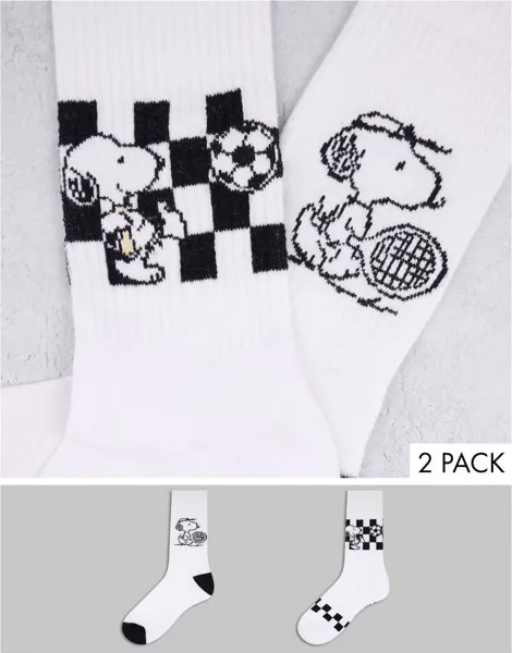 Белые спортивные носки со Снупи ASOS DESIGN-Белый
