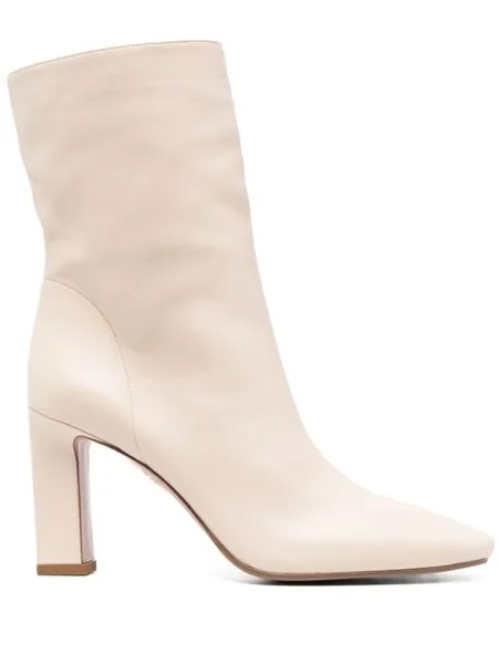 Aquazzura ботильоны на блочном каблуке, нейтральный цвет