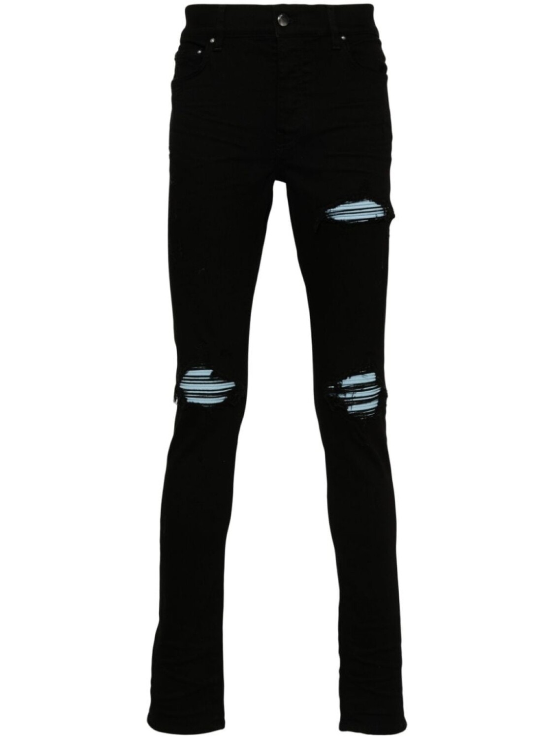 AMIRI джинсы скинни MX1 с эффектом потертости, черный