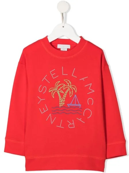 Stella McCartney Kids толстовка с длинными рукавами и логотипом