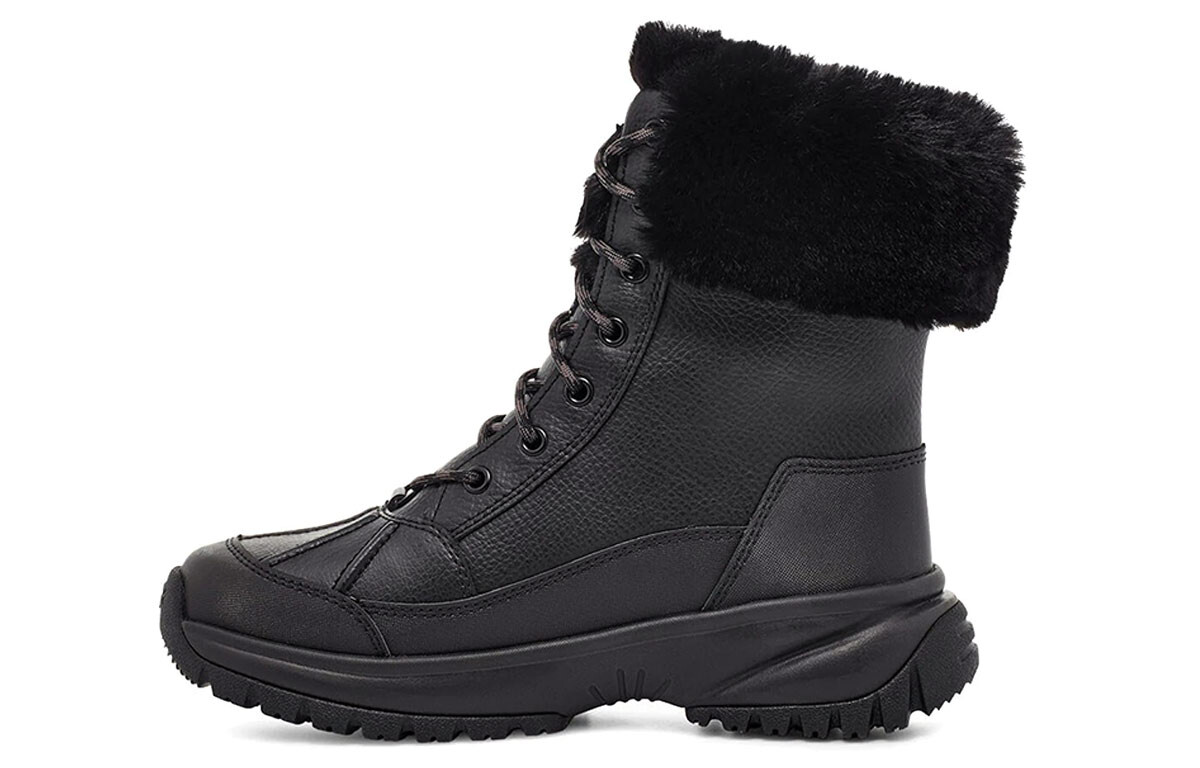 Зимние ботинки женские черные Ugg