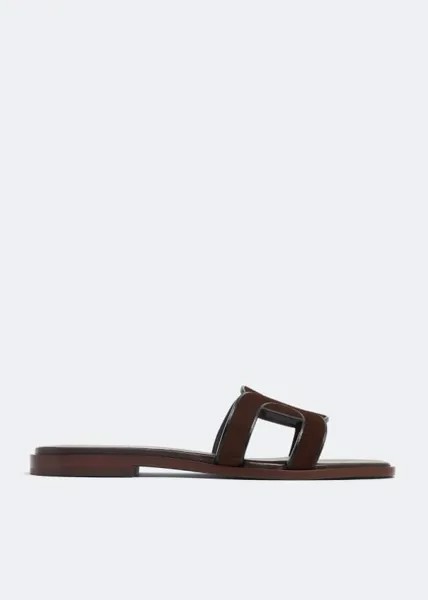 Сандалии TOD'S Suede sandals, коричневый