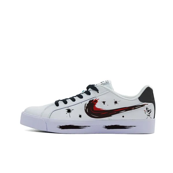 Кроссовки Nike Court Royale Skateboarding Shoes Unisex Low-top White/black, черный/белый