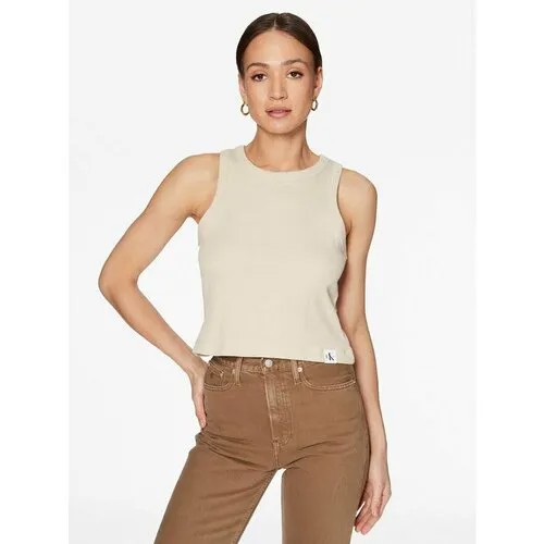 Топ Calvin Klein Jeans, размер S [INT], бежевый