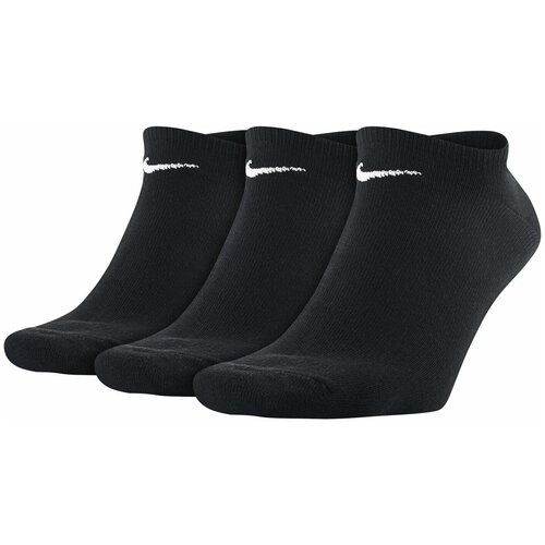 Носки NIKE Volue No Show, комплект, 3 пары, 3 уп., размер L, черные