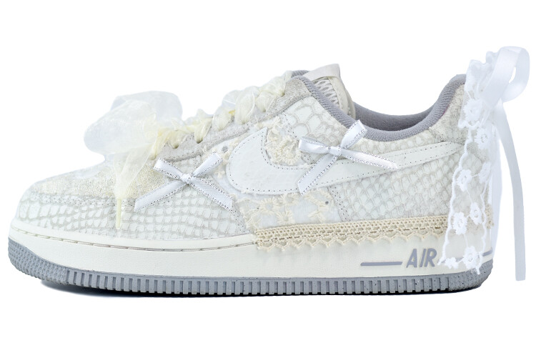 Кроссовки Nike Air Force 1 Skateboarding Shoes Women's Low-top White/Gray, белый/серый