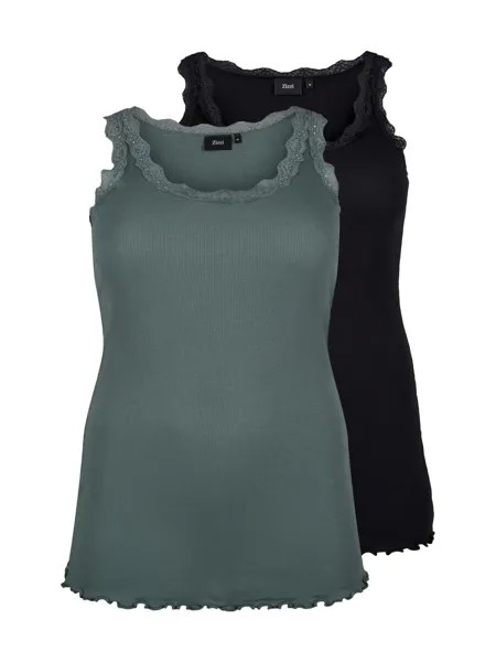 Топ Zizzi LIV, цвет Fir/Dark Green