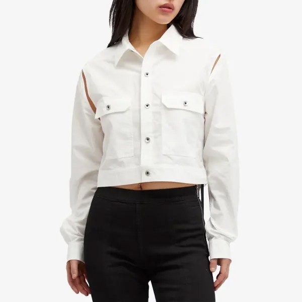Rick Owens Drkshdw Джинсовая куртка-кейп, белый