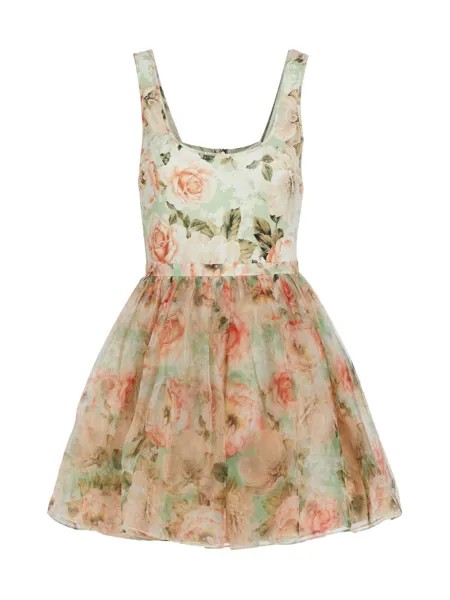 Шифоновое мини-платье Chara с цветочным принтом Alice + Olivia
