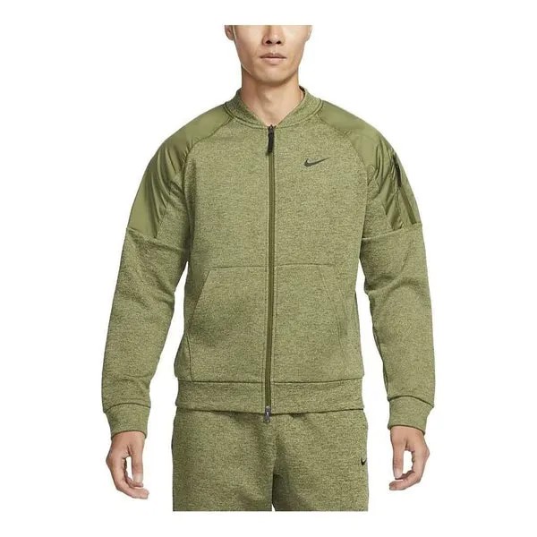 Куртка therma fit training куртка-бомбер на молнии Nike, зеленый