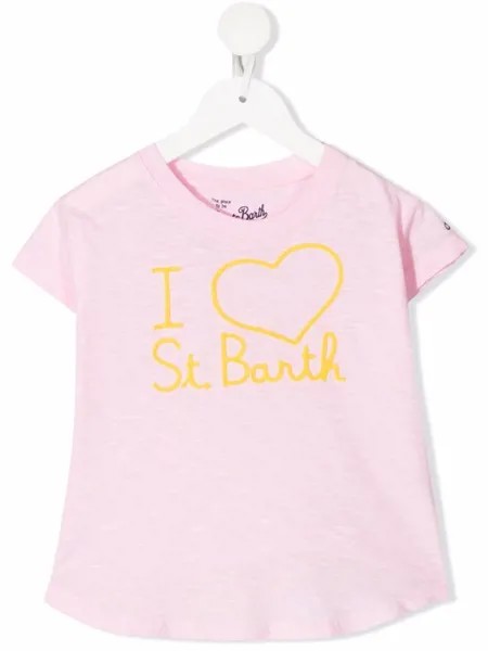 Mc2 Saint Barth Kids футболка с вышитым логотипом