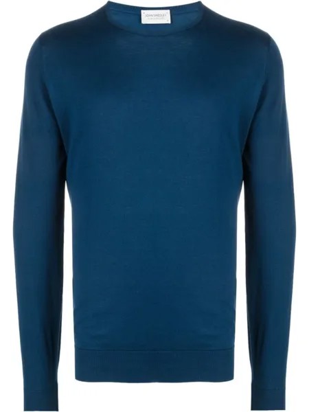 John Smedley джемпер с круглым вырезом, синий