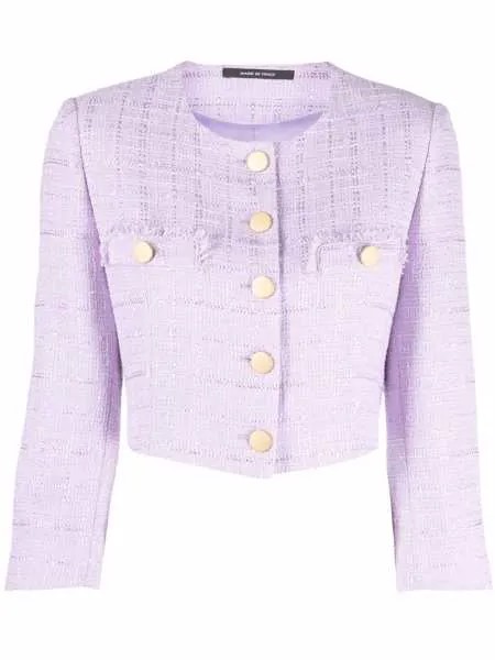 Tagliatore Rosy cropped tweed jacket