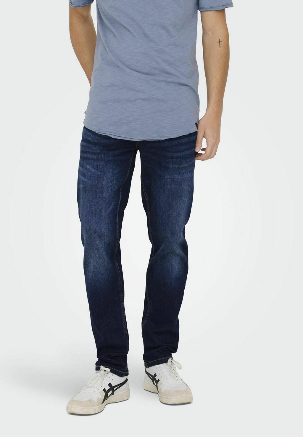 Джинсы прямого кроя Only & Sons, цвет dark blue denim
