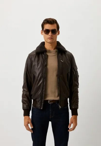 Куртка кожаная утепленная Blouson