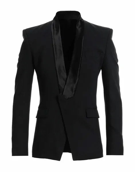 Пиджак с атласными лацканами Balmain, черный