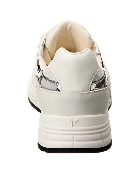 Кроссовки Giuseppe Zanotti GZ Runner из кожи и сетки, белый