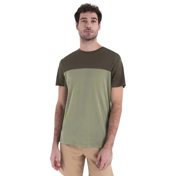 Спортивная футболка Icebreaker Merino 125 Cool-Lite Sphere III Colour Block, зеленый