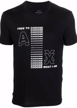Armani Exchange футболка с надписью