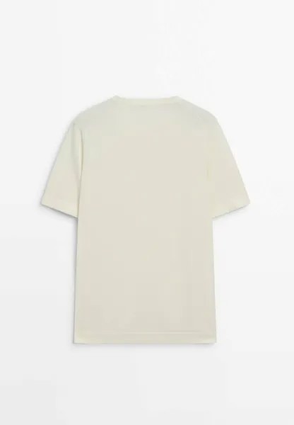 Базовая футболка Massimo Dutti, бежевый