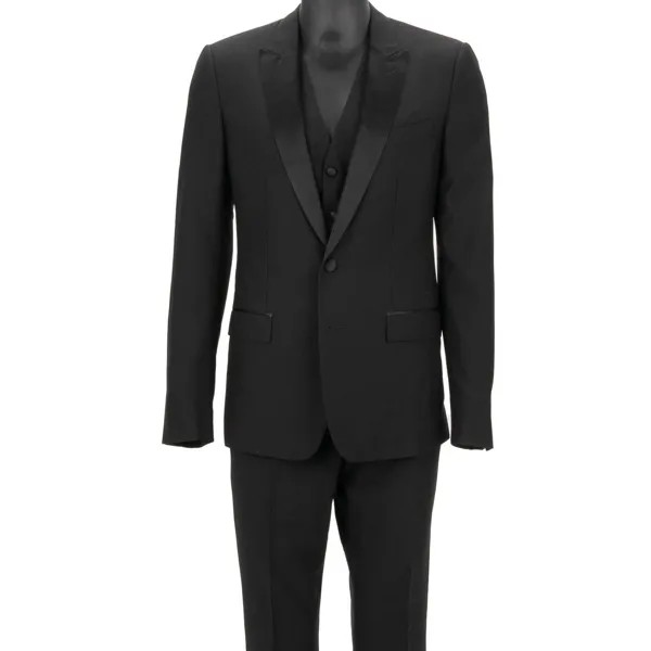 Dolce - Gabbana Martini 3 шт. Костюм, куртка, жилет, брюки, черный 12403