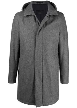Dell'oglio однобортное пальто с капюшоном