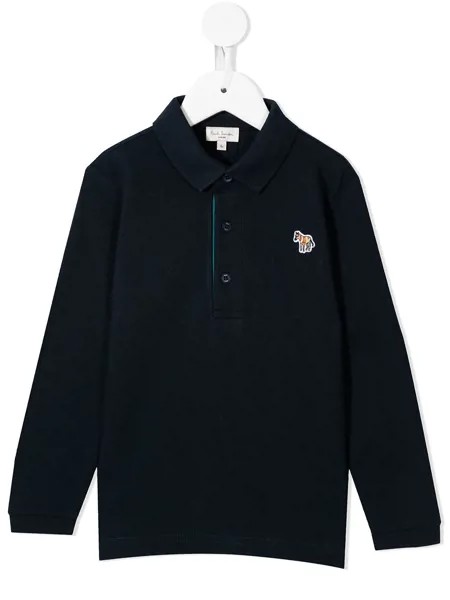 Paul Smith Junior рубашка поло с длинными рукавами и логотипом