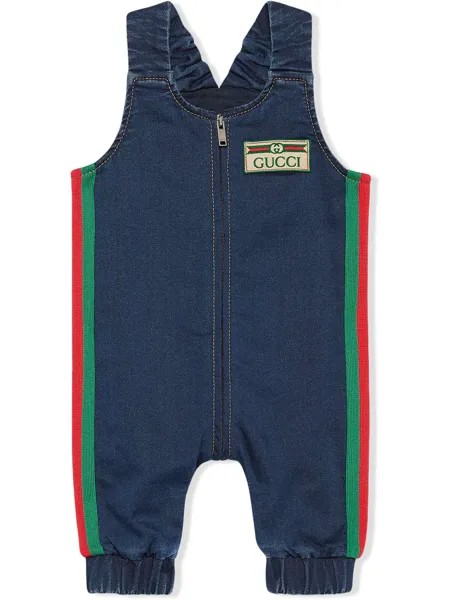 Gucci Kids комбинезон с отделкой Web