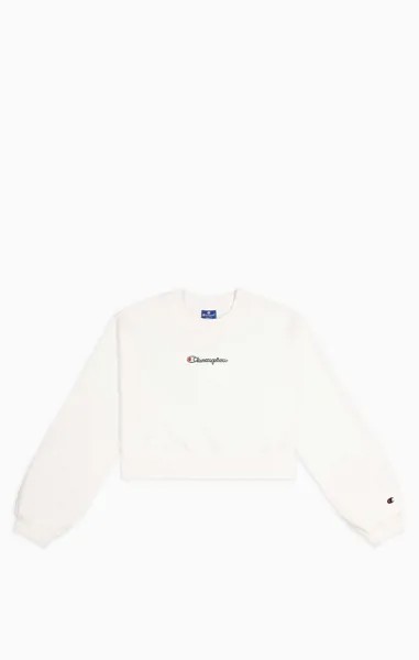 Свитшот женский Champion Rochester 1919 Champion Logo Crewneck Croptop белый M