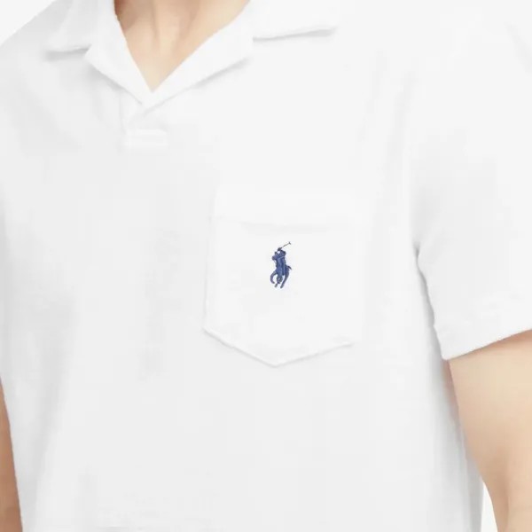 Polo Ralph Lauren Рубашка-поло из хлопковой махровой ткани, белый