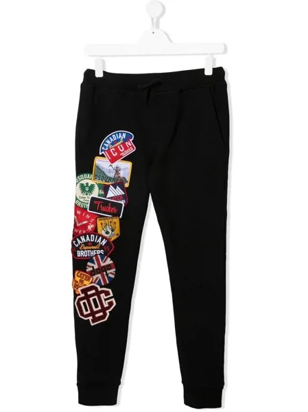 Dsquared2 Kids спортивные брюки с нашивками