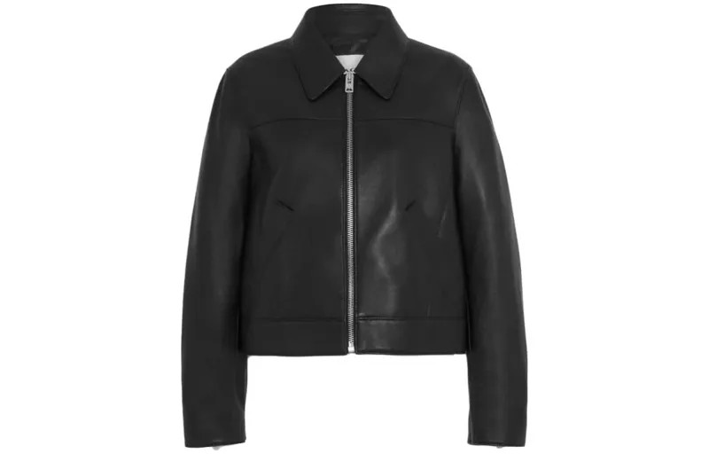 COACH Женская кожаная куртка, цвет Black